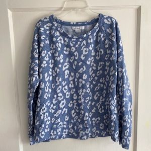Light Blue Cheetah Sweater